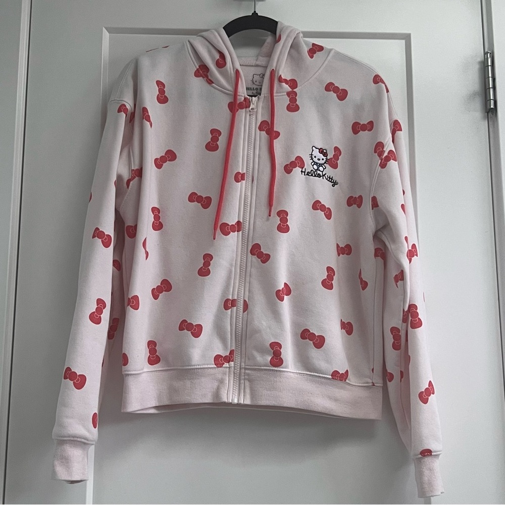 Hello Kitty Hoodie - White with Red Accents